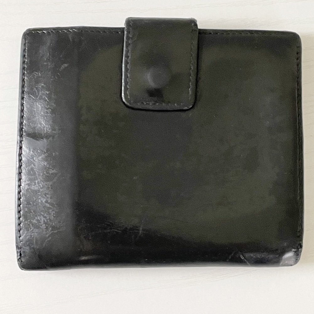 Gucci black distressed leather G logo Tom Ford era compact wallet - Picture 5 of 10